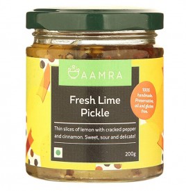 Aamra Fresh Lime Pickle   Glass Jar  200 grams